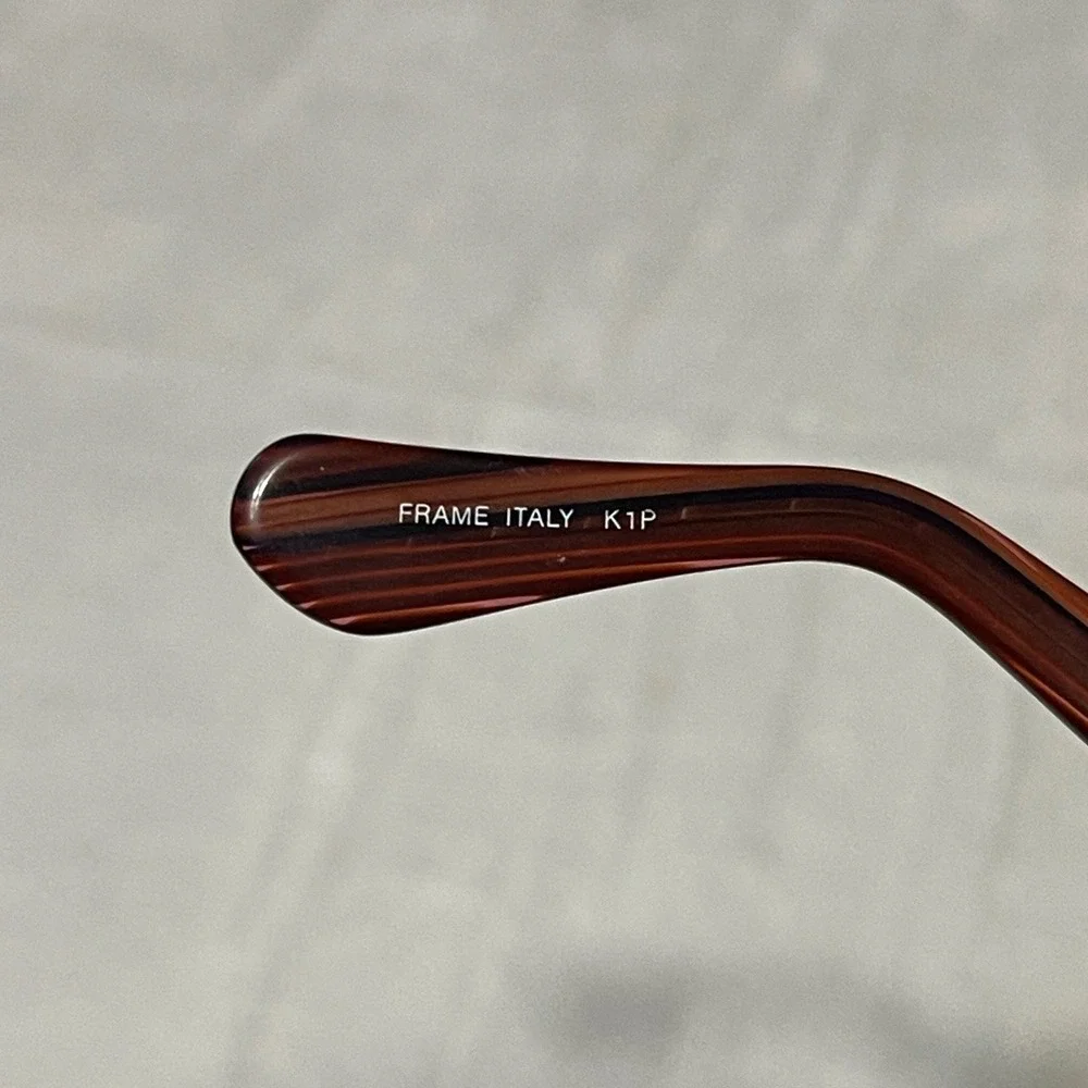 Tura 617 COP Oval Sunglasses Brown Wood Grain Gold Accents Italy FRAMES‎ ONLY